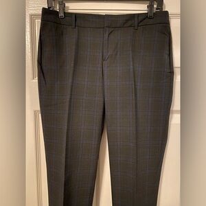 GAP Gray and Blue Plaid Cropped Pants